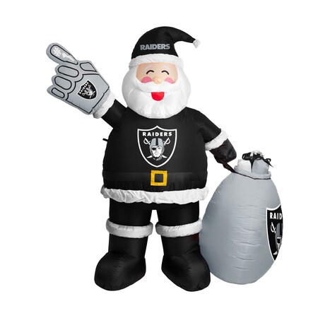 Logo Brands Las Vegas Raiders Inflatable Santa 623-100-S